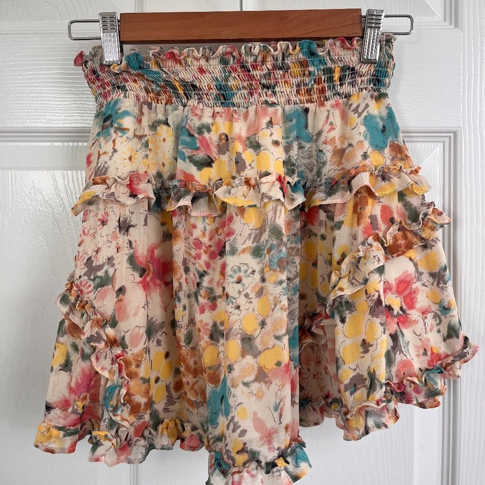 Floral mini skirt